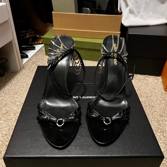Saint Laurent Chain Sandals - Picture 1 of 4